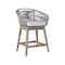 Armen Living Tutti Frutti Indoor Outdoor Counter Height Bar Stool in Light Eucalyptus Wood with Gray Rope LCTFBAGRTK26 - alternate 1